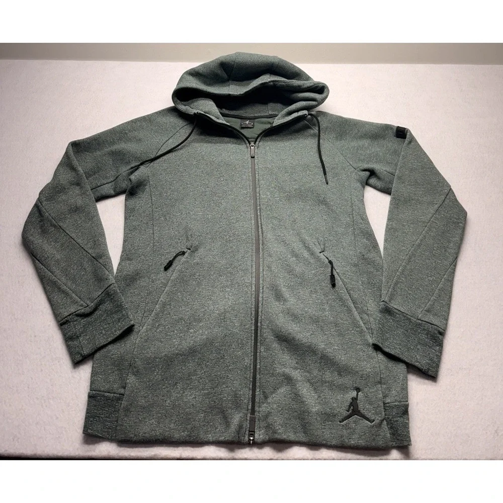 Jordan Icon Fleece Full-Zip Green Men's Size Large